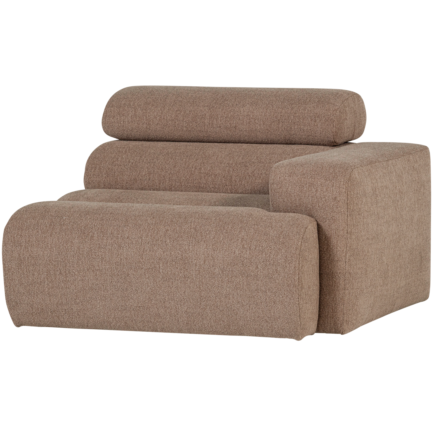 NOVI 1-SEATER ELEMENT ARM RIGHT BOUCLE TAUPE