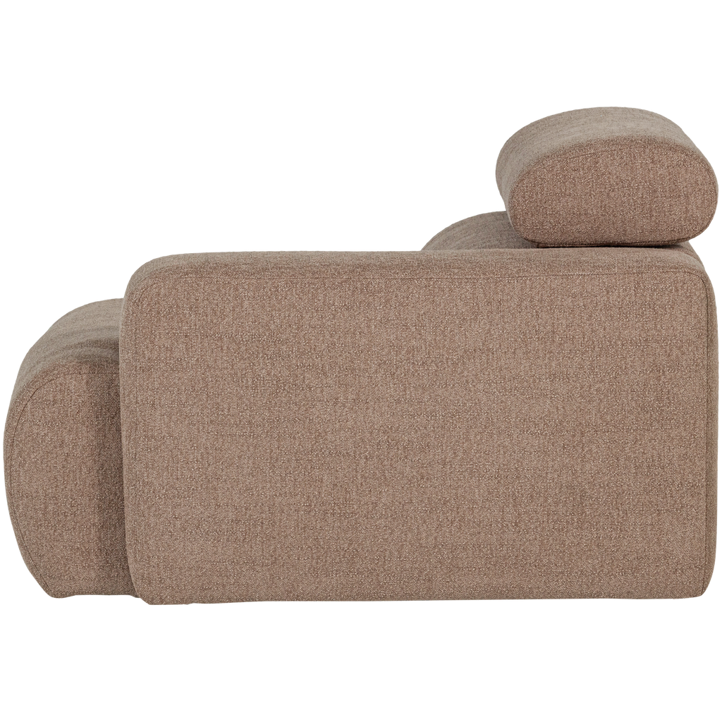 NOVI 1-SEATER ELEMENT ARM RIGHT BOUCLE TAUPE