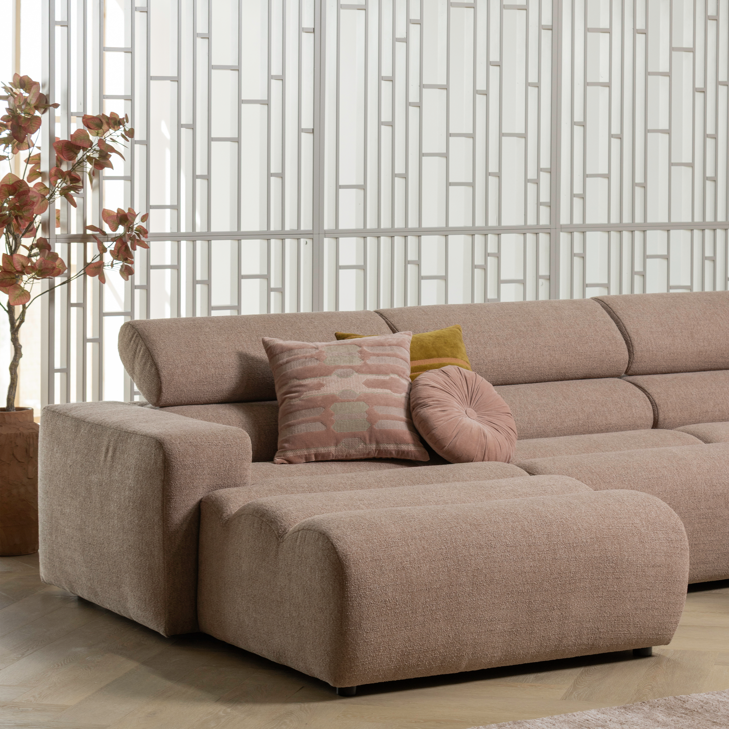 NOVI 1-SEATER ELEMENT BOUCLE TAUPE