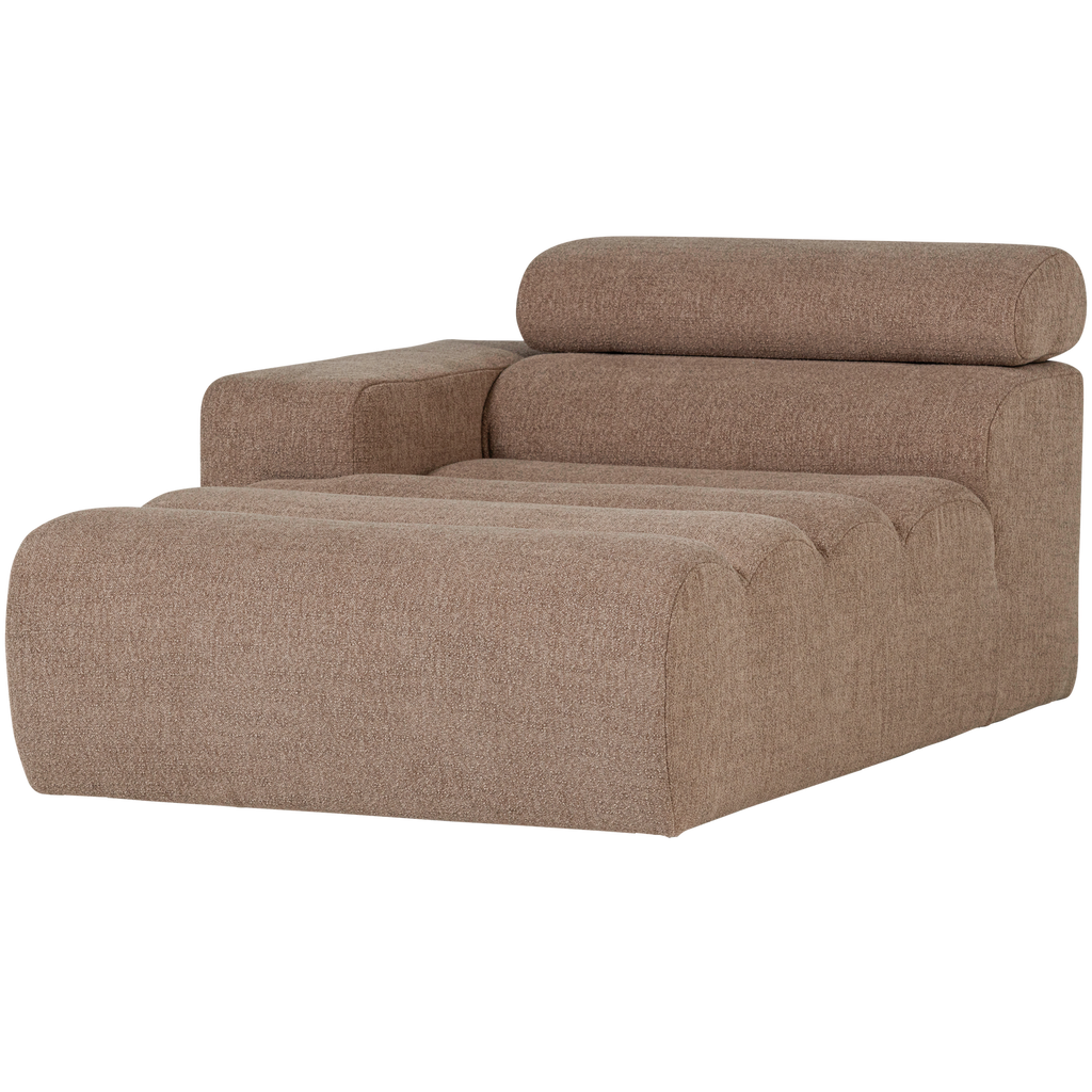 NOVI CHAISE LONGUE ELEMENT LEFT BOUCLE TAUPE