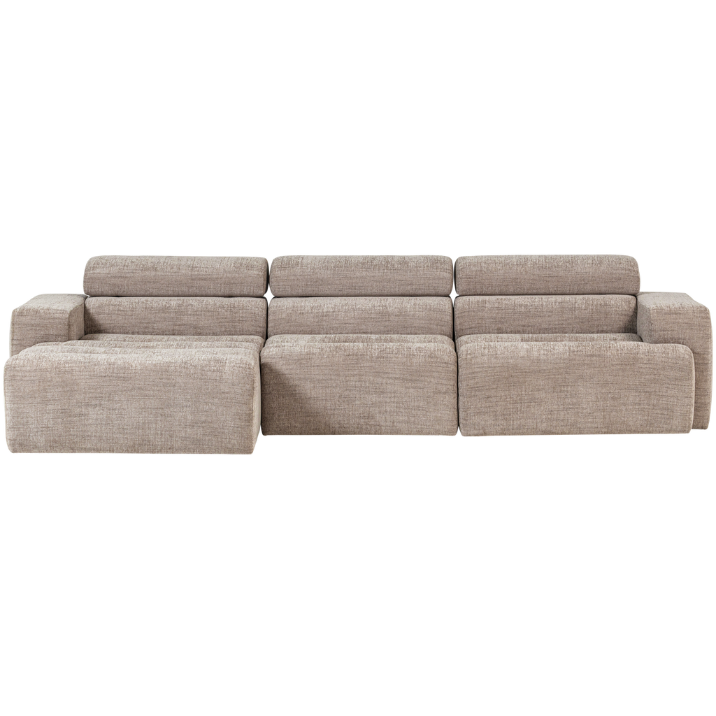 NOVI CHAISE LONGUE SOFA LEFT NATURAL MELANGE