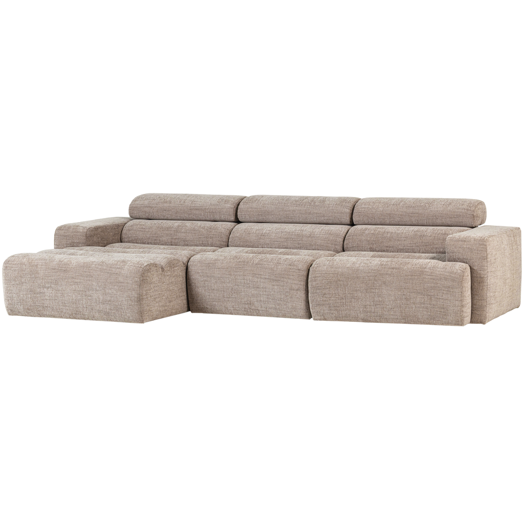 NOVI CHAISE LONGUE SOFA LEFT NATURAL MELANGE