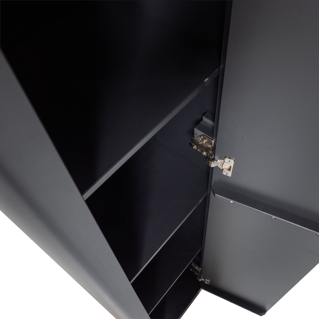 GUNNAR SMALL HIGH CABINET PINE MATT BLACK [fsc]