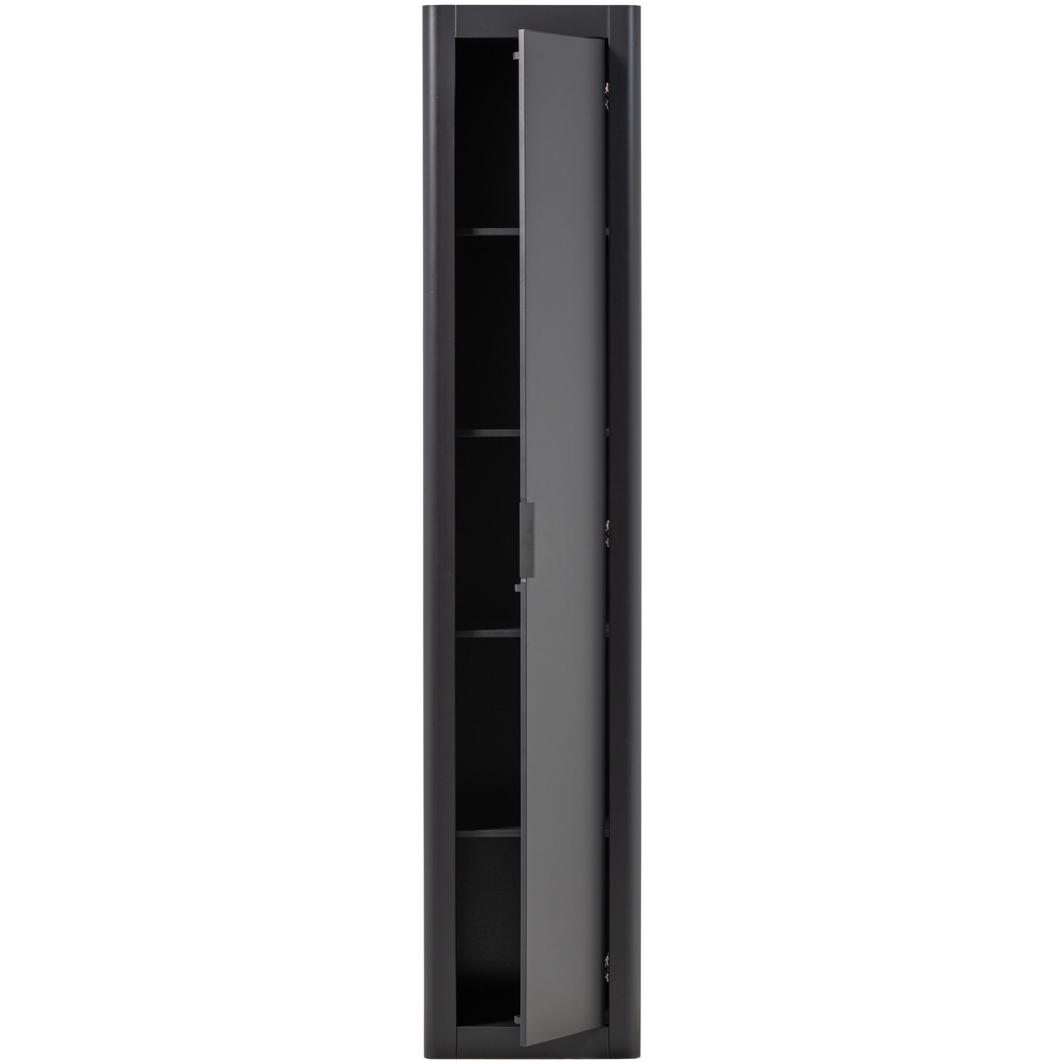 GUNNAR SMALL HIGH CABINET PINE MATT BLACK [fsc]