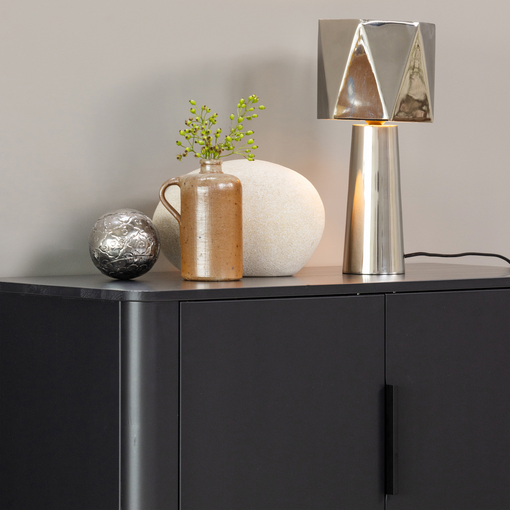 REA TABLE LAMP METAL CHROME