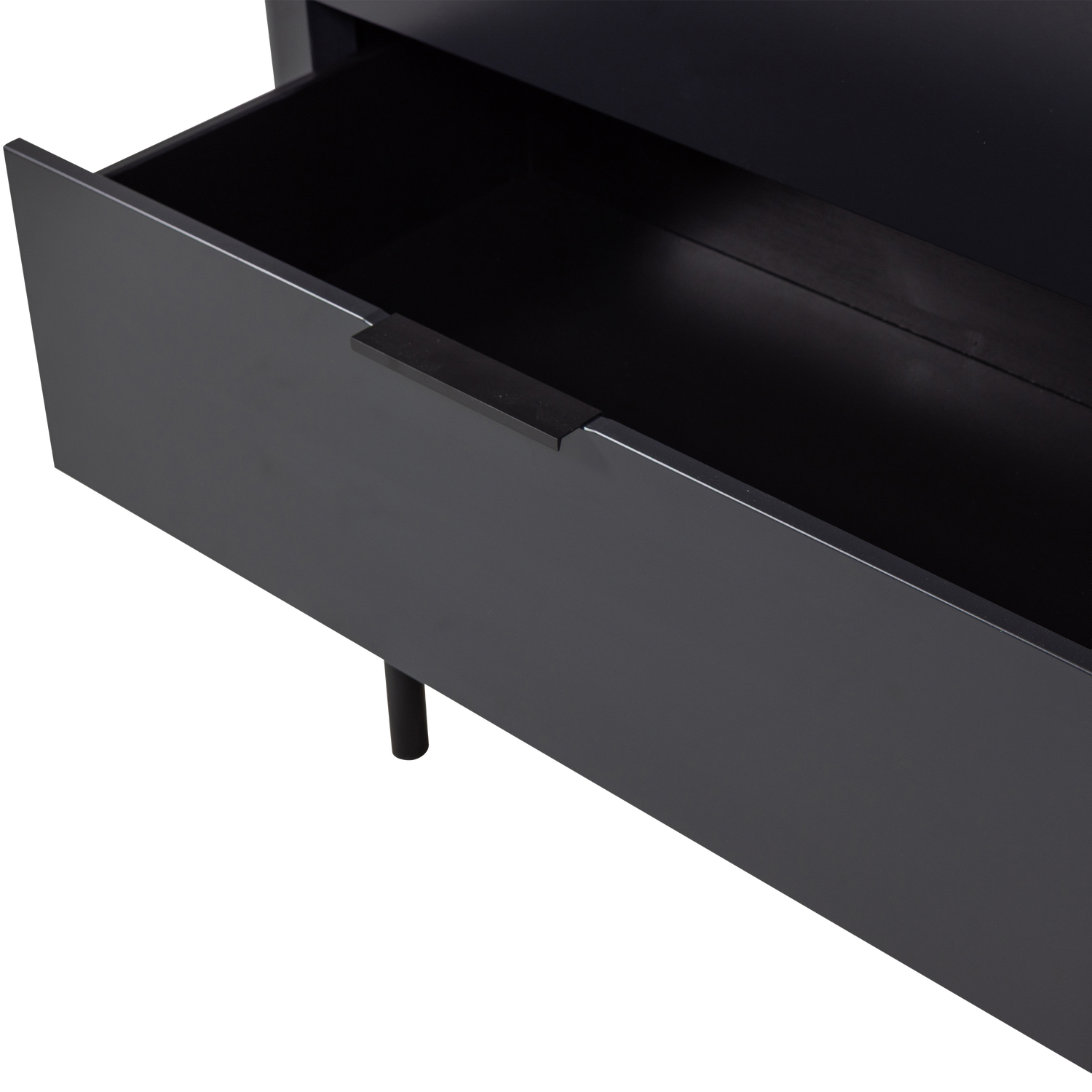 GUNNAR CABINET WITH DRAWERS PINE MATT BLACK [fsc]