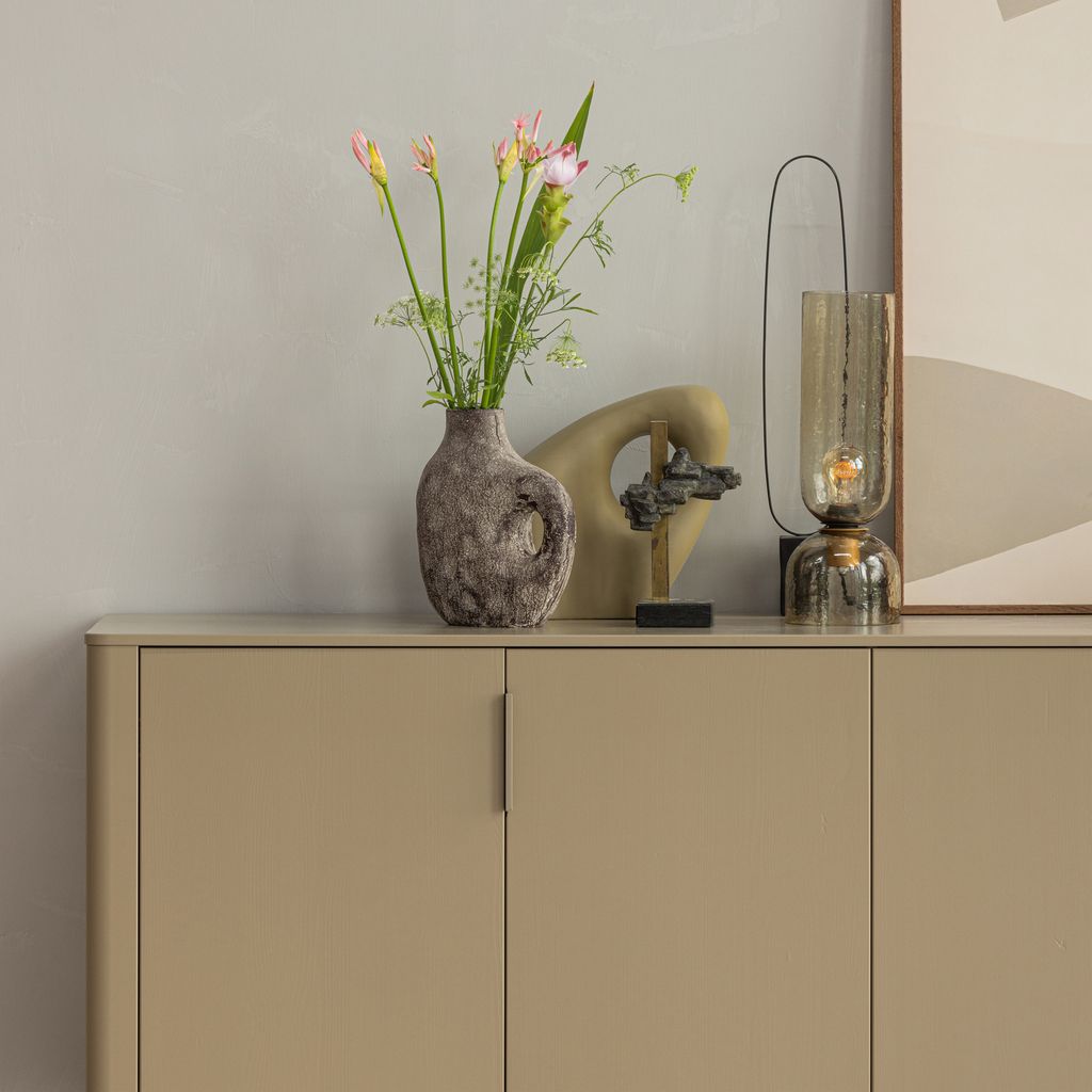 GIGI TABLE LAMP GLASS 38xO15CM NATURAL