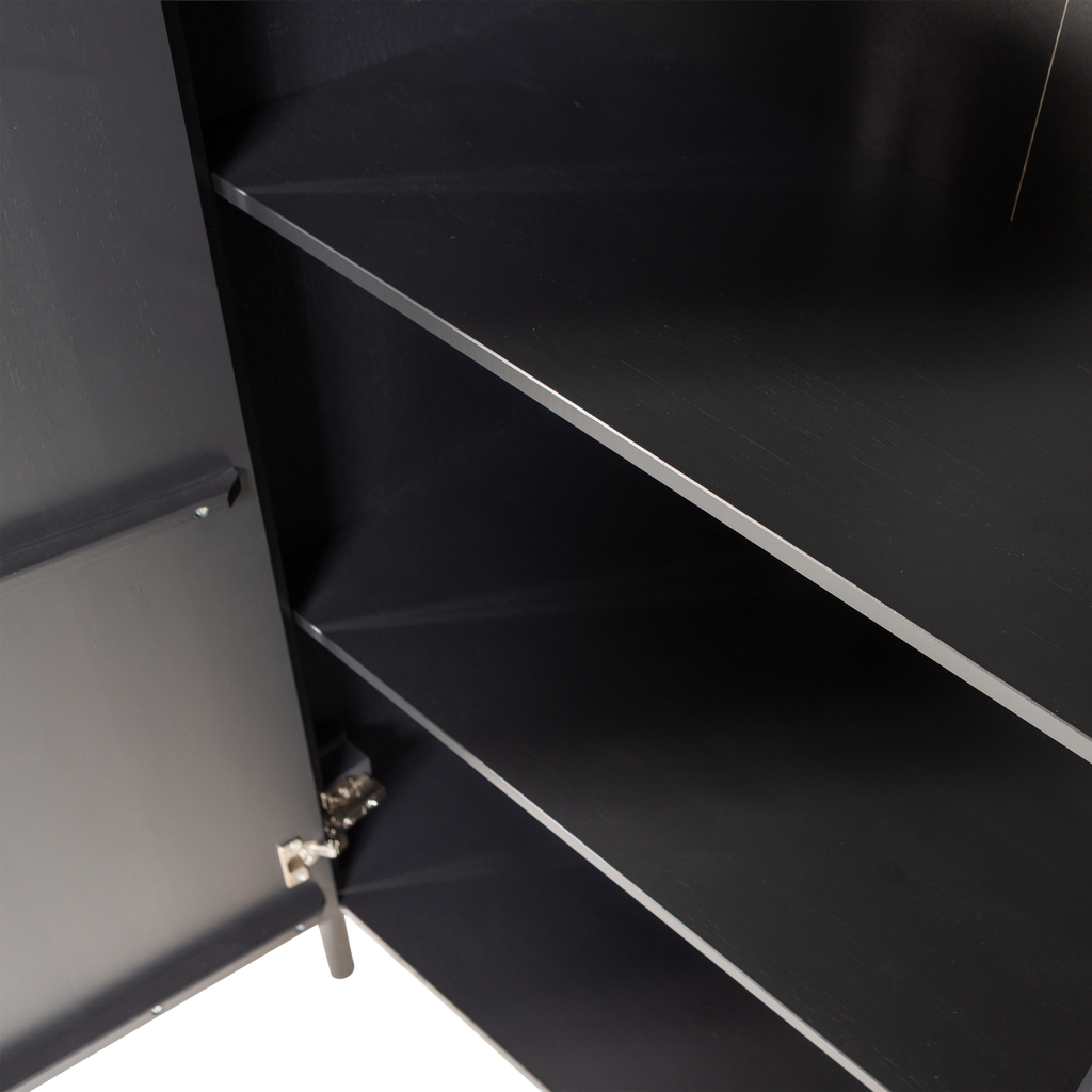 GUNNAR SIDEBOARD 200 CM PINE MATT BLACK [fsc]