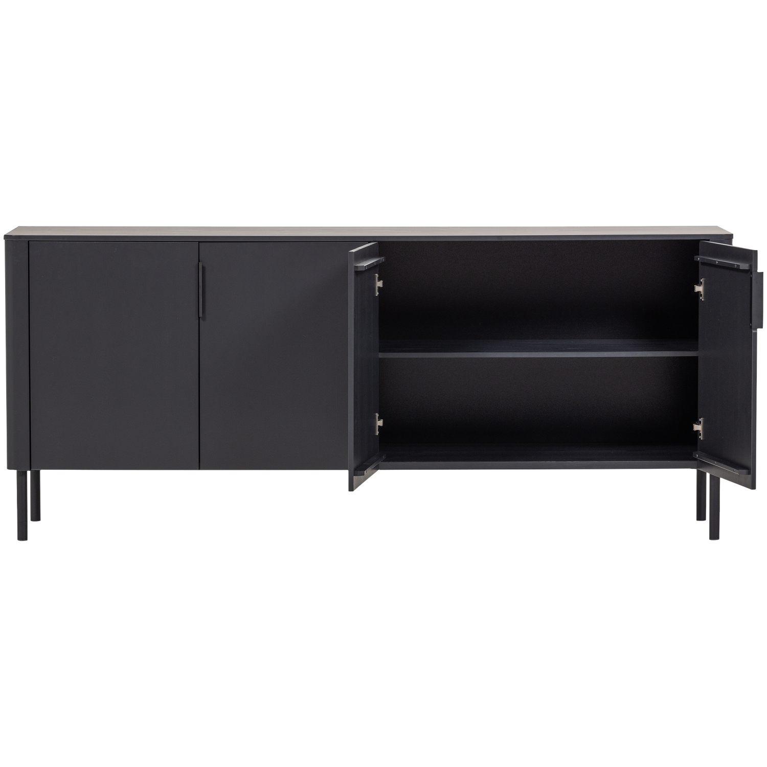 GUNNAR SIDEBOARD 200 CM PINE MATT BLACK [fsc]