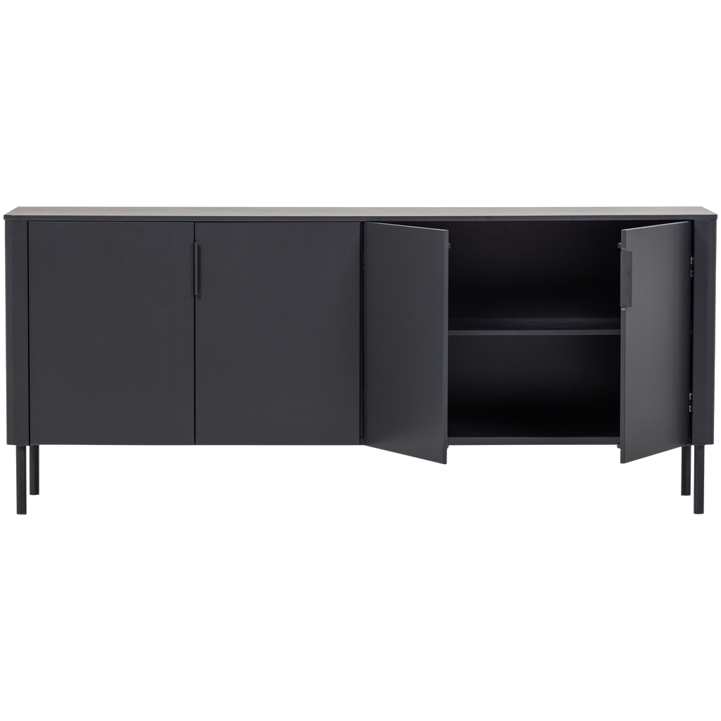GUNNAR SIDEBOARD 200 CM PINE MATT BLACK [fsc]