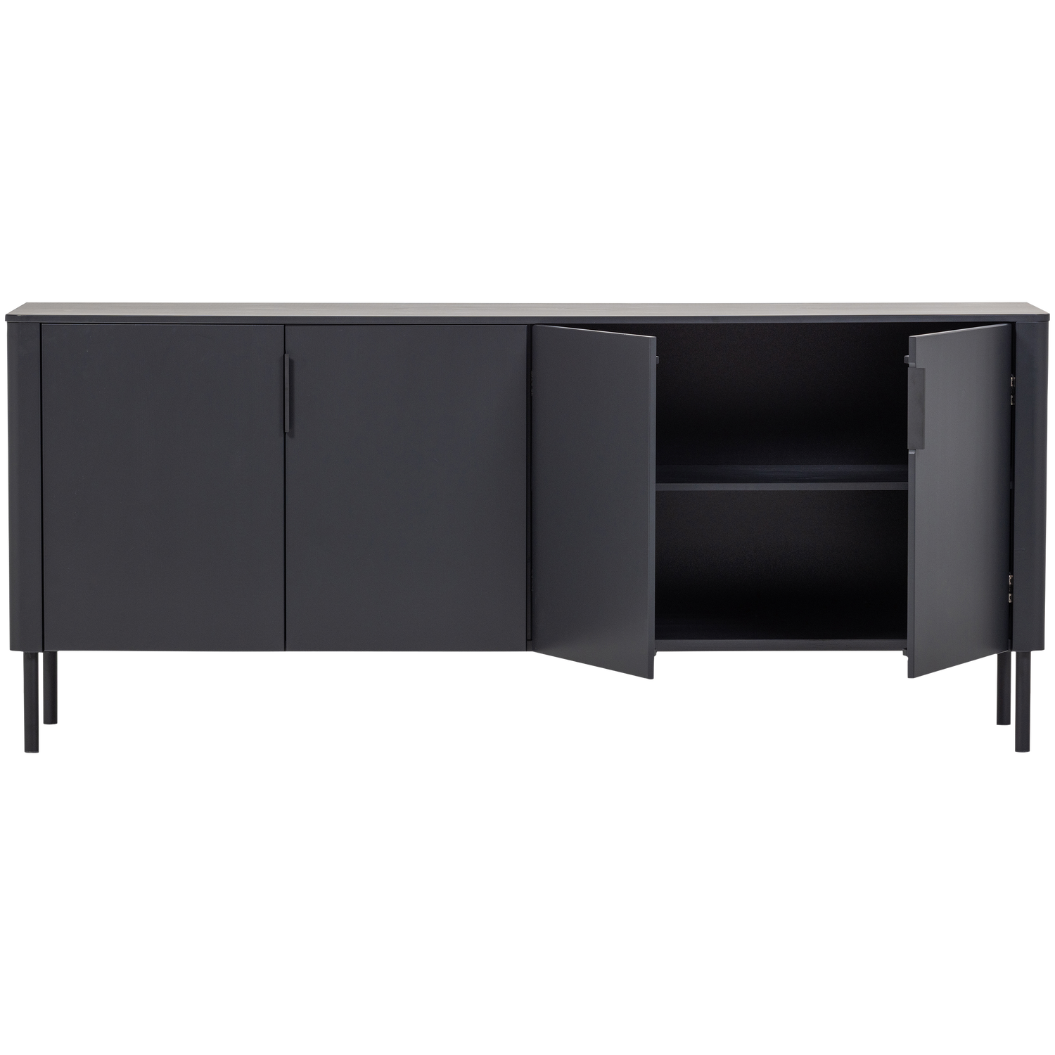 GUNNAR SIDEBOARD 200 CM PINE MATT BLACK [fsc]