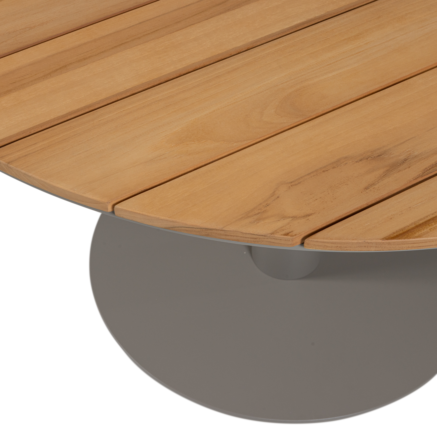 VELA GARDEN TABLE ROUND ALUMINUM/WOOD NATURAL/SAND [fsc]