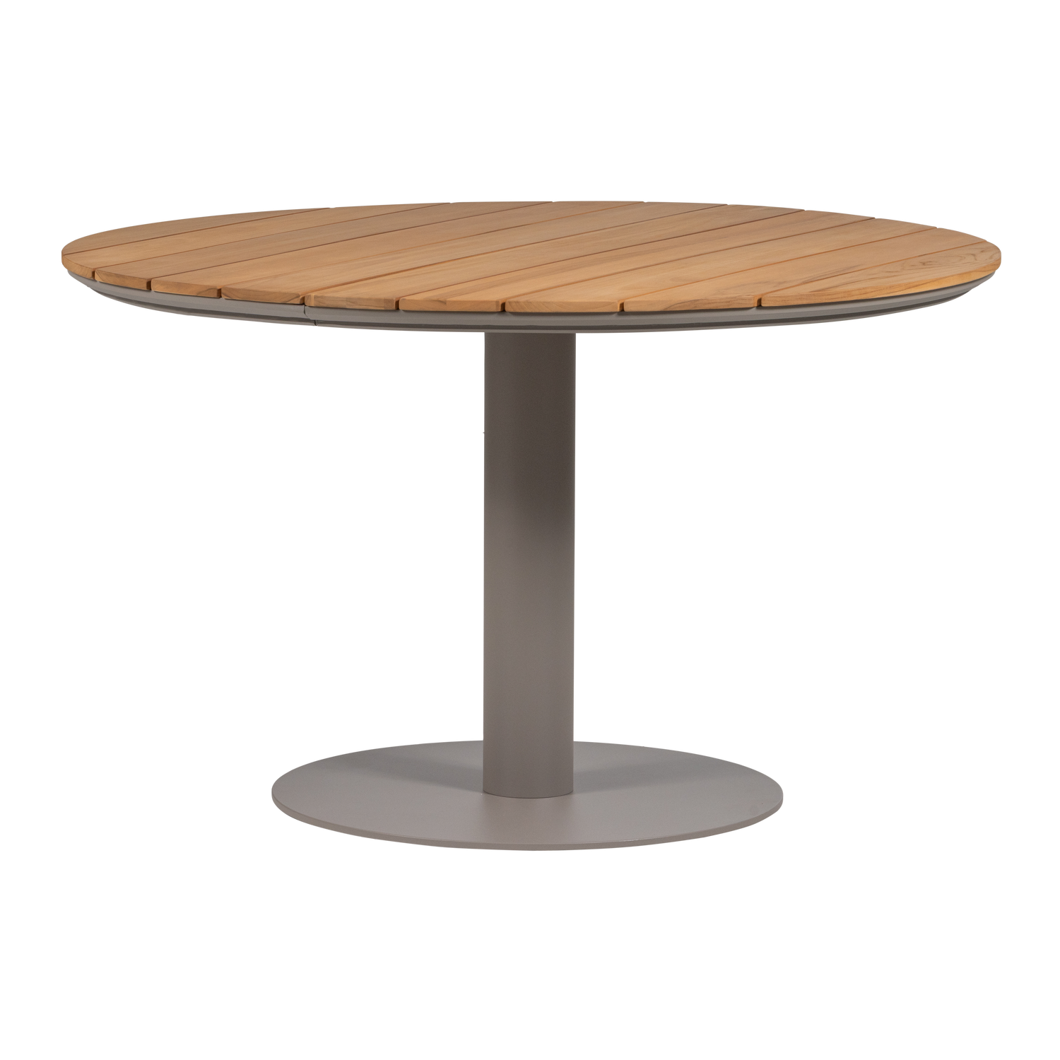 VELA GARDEN TABLE ROUND ALUMINUM/WOOD NATURAL/SAND [fsc]