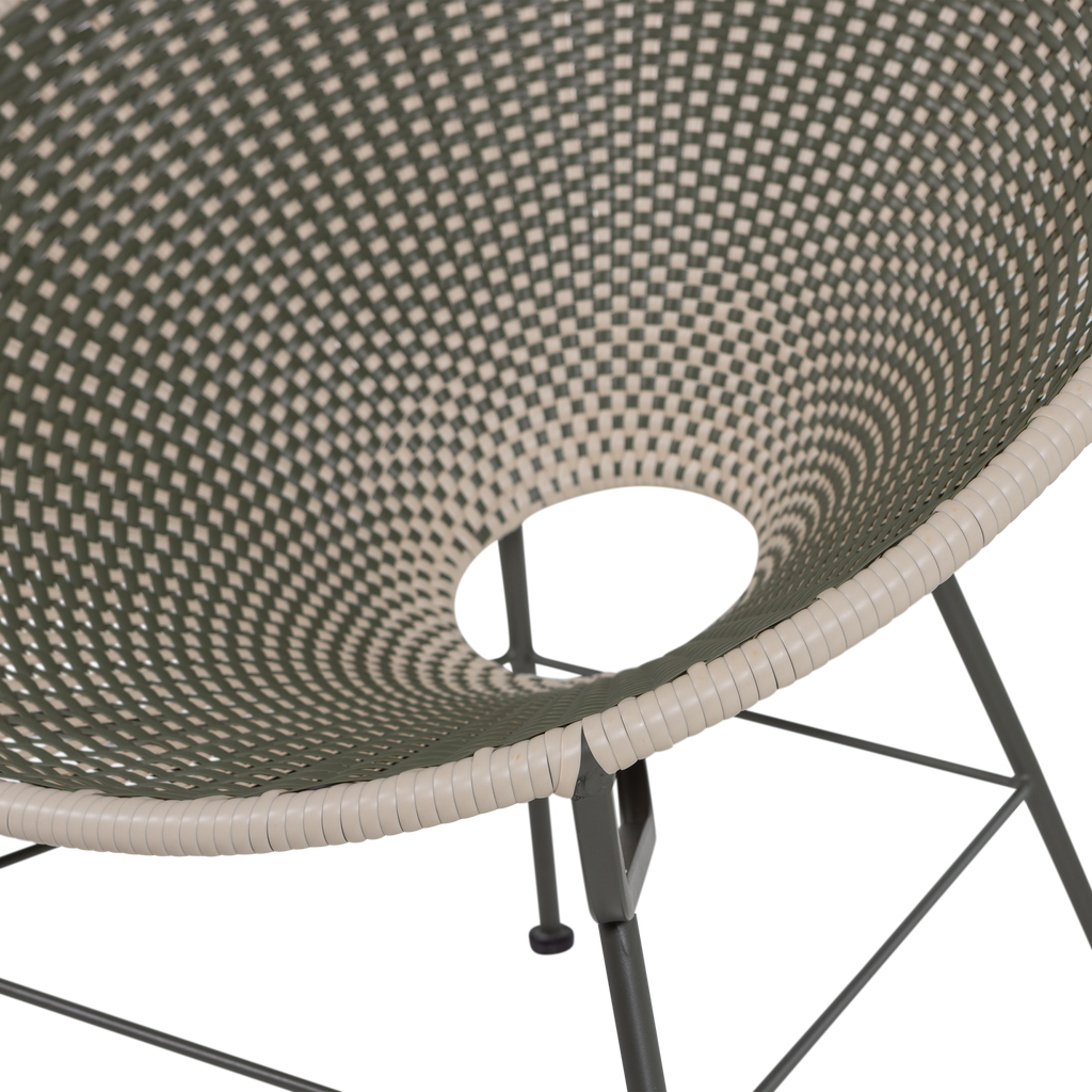 KAZOUN GARDEN LOUNGE CHAIR WICKER GREEN