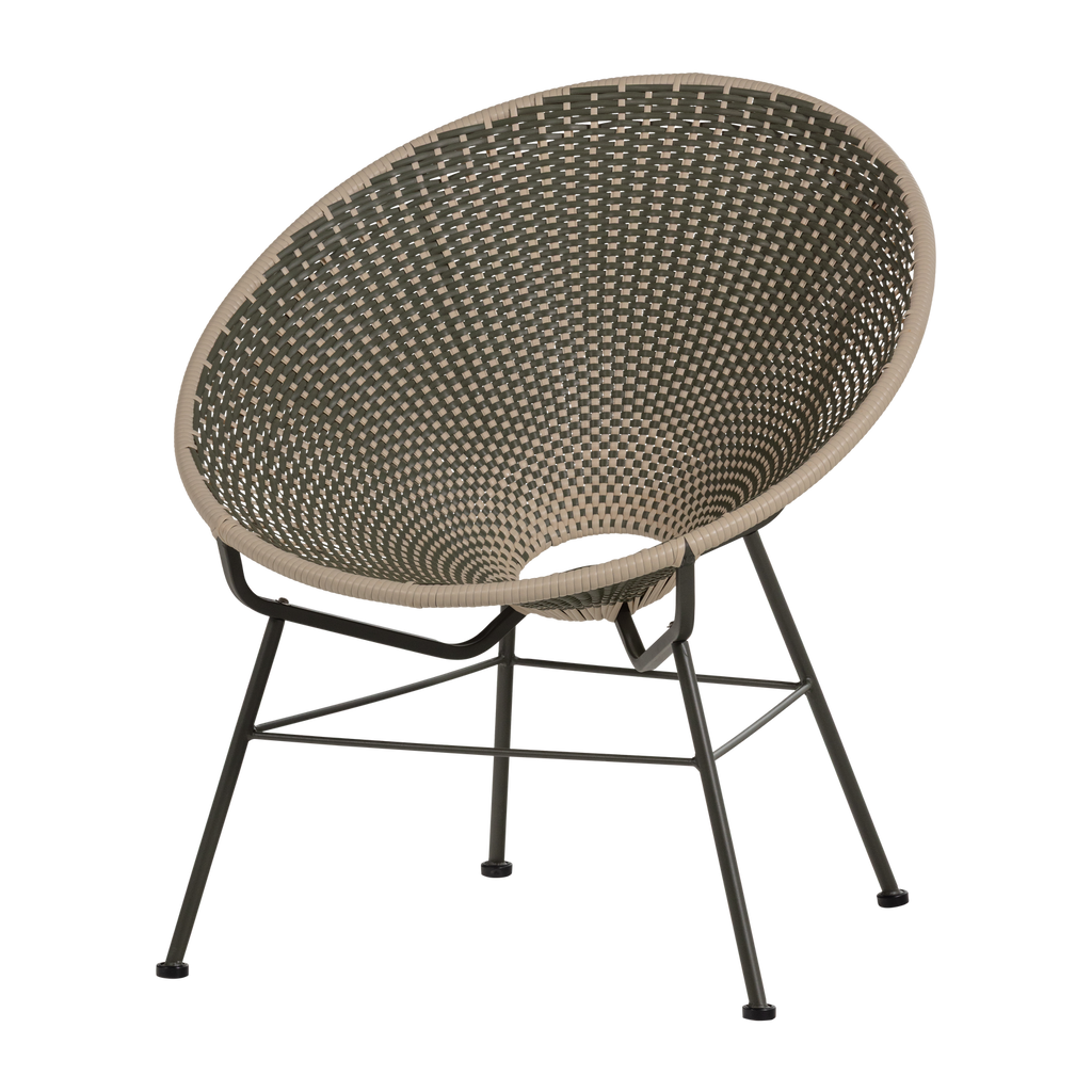 KAZOUN GARDEN LOUNGE CHAIR WICKER GREEN