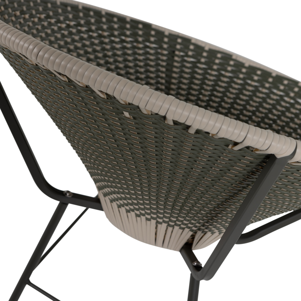 KAZOUN GARDEN LOUNGE CHAIR WICKER GREEN