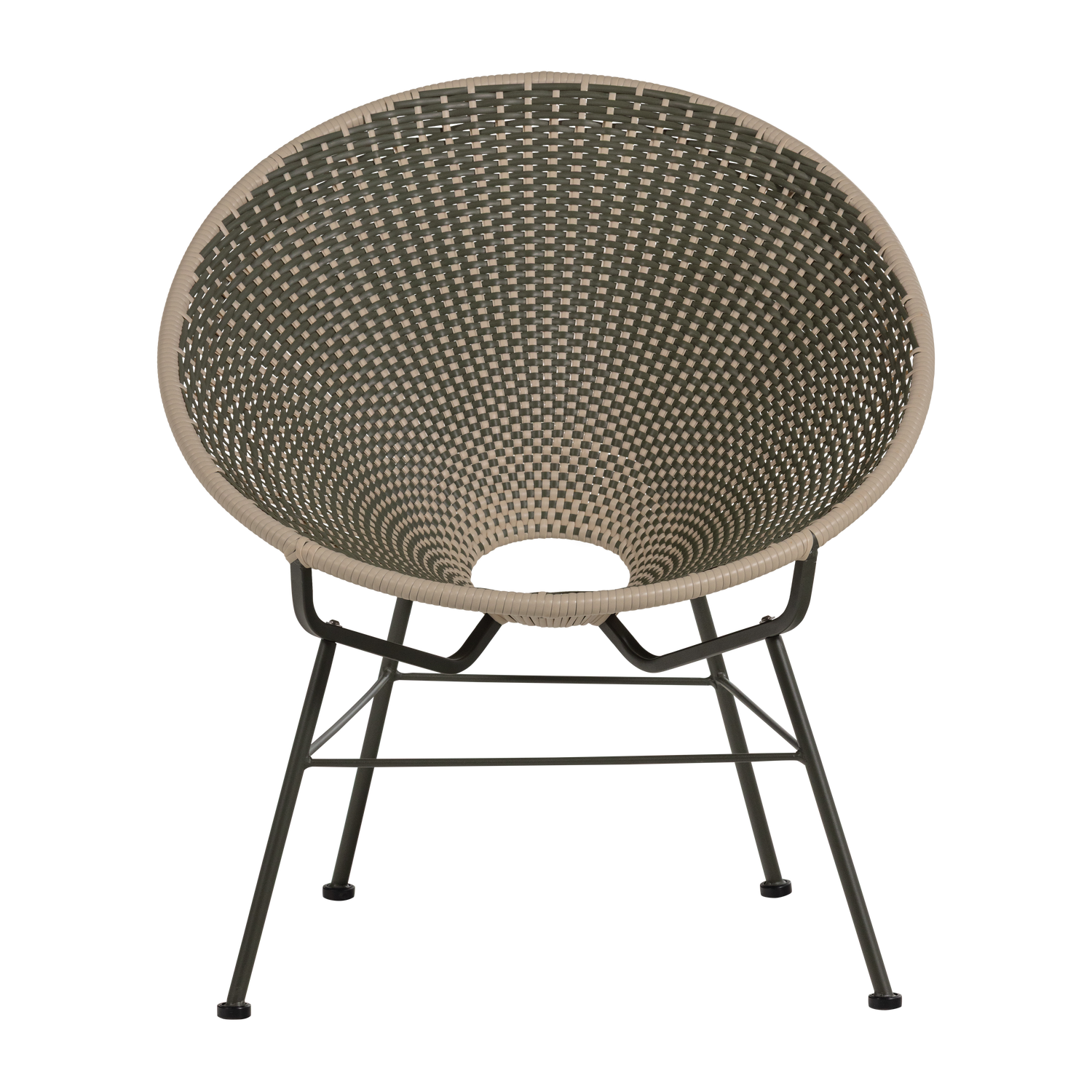 KAZOUN GARDEN LOUNGE CHAIR WICKER GREEN
