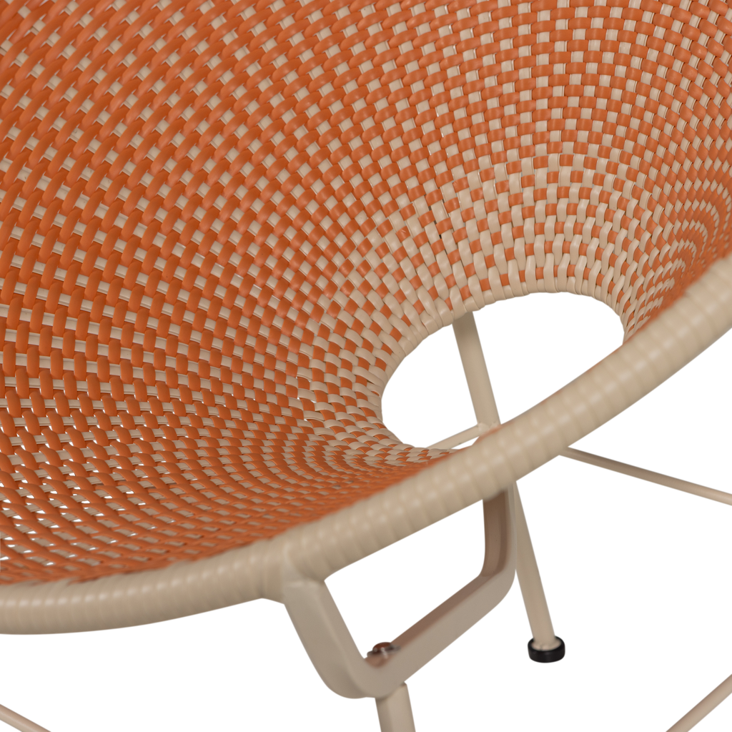 KAZOUN GARDEN LOUNGE CHAIR WICKER ORANGE