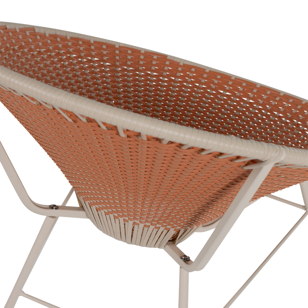 KAZOUN GARDEN LOUNGE CHAIR WICKER ORANGE