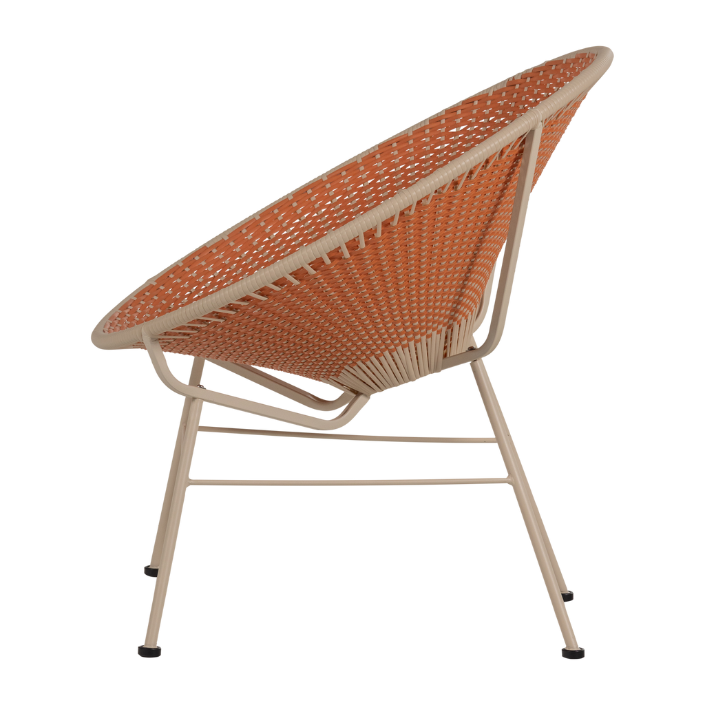 KAZOUN GARDEN LOUNGE CHAIR WICKER ORANGE