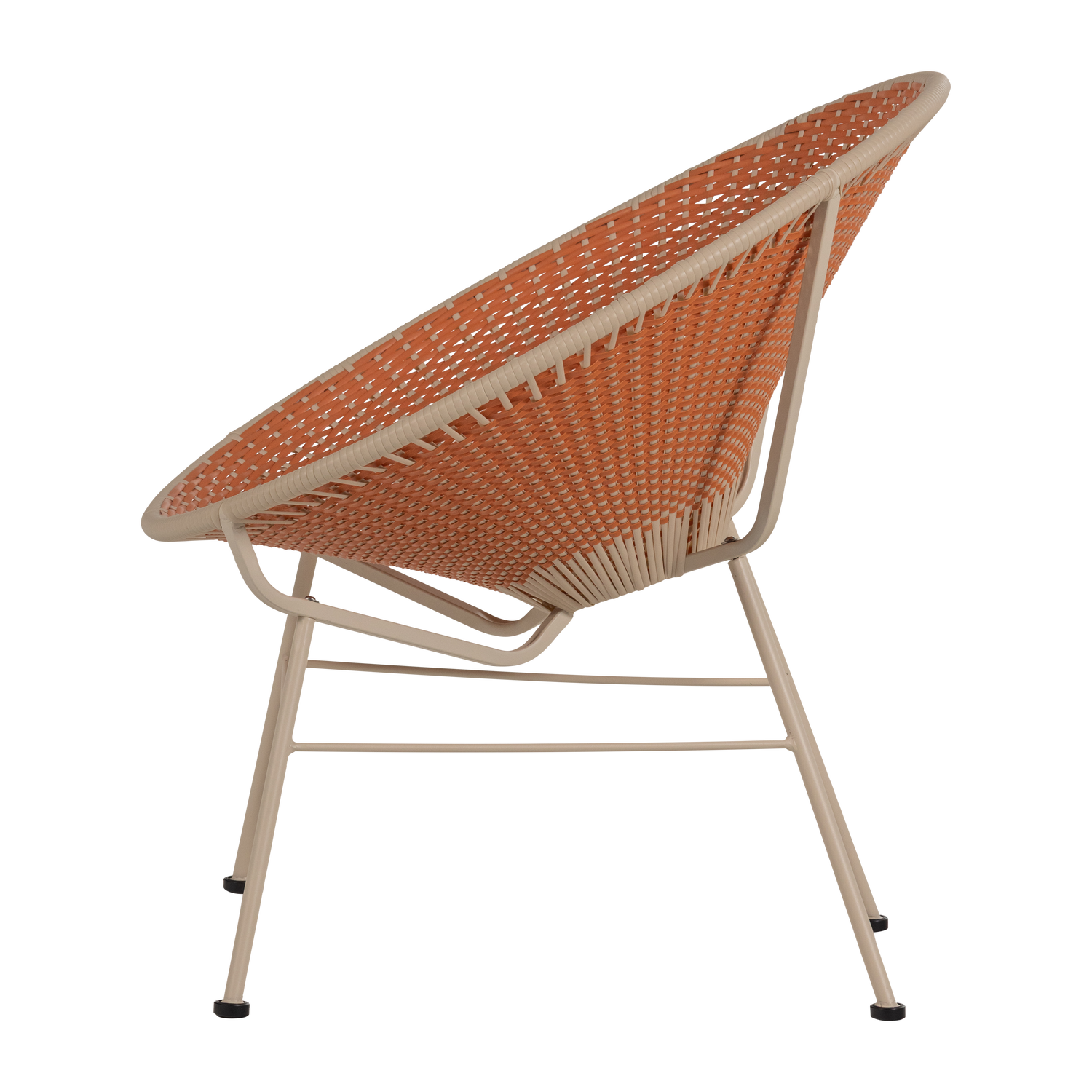 KAZOUN GARDEN LOUNGE CHAIR WICKER ORANGE