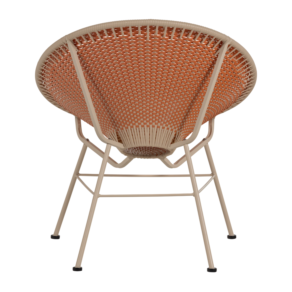 KAZOUN GARDEN LOUNGE CHAIR WICKER ORANGE