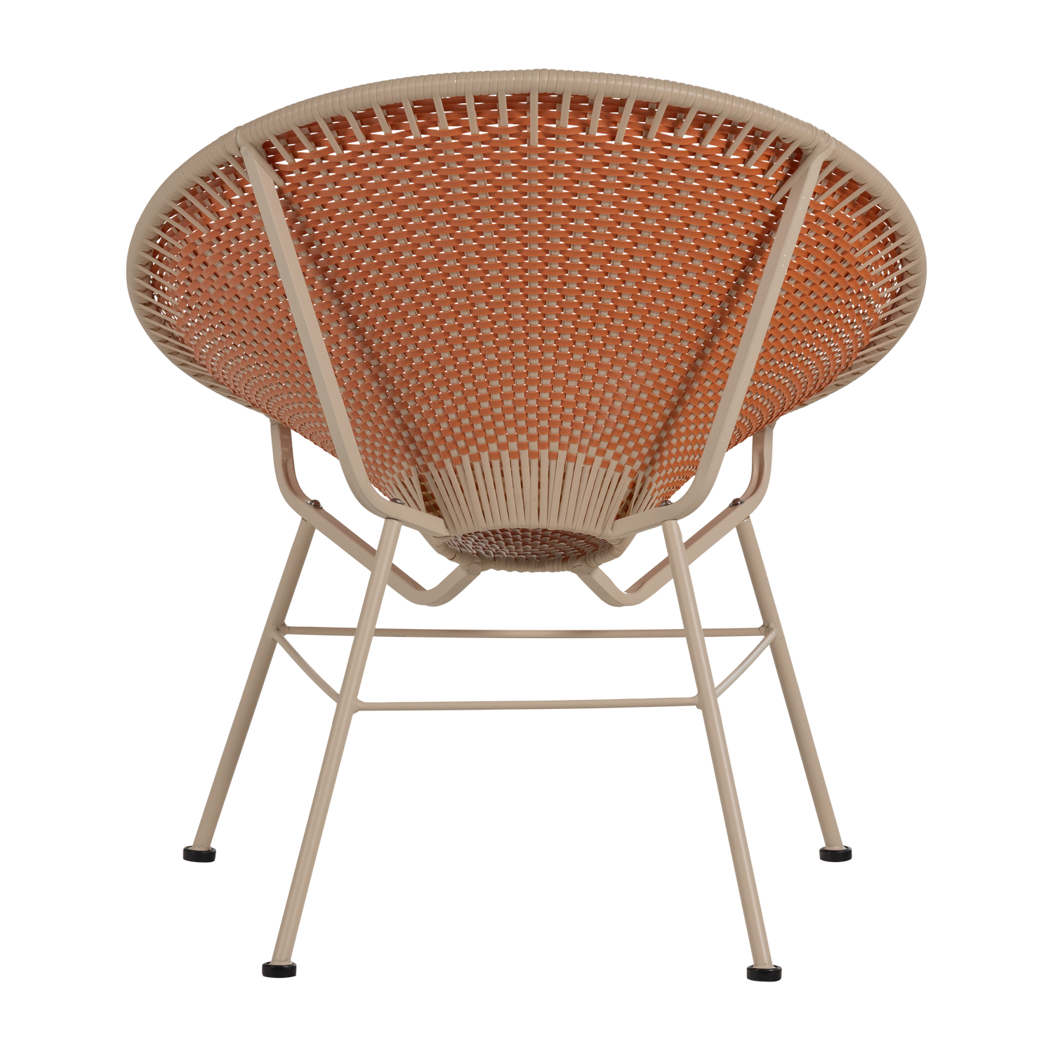 KAZOUN GARDEN LOUNGE CHAIR WICKER ORANGE