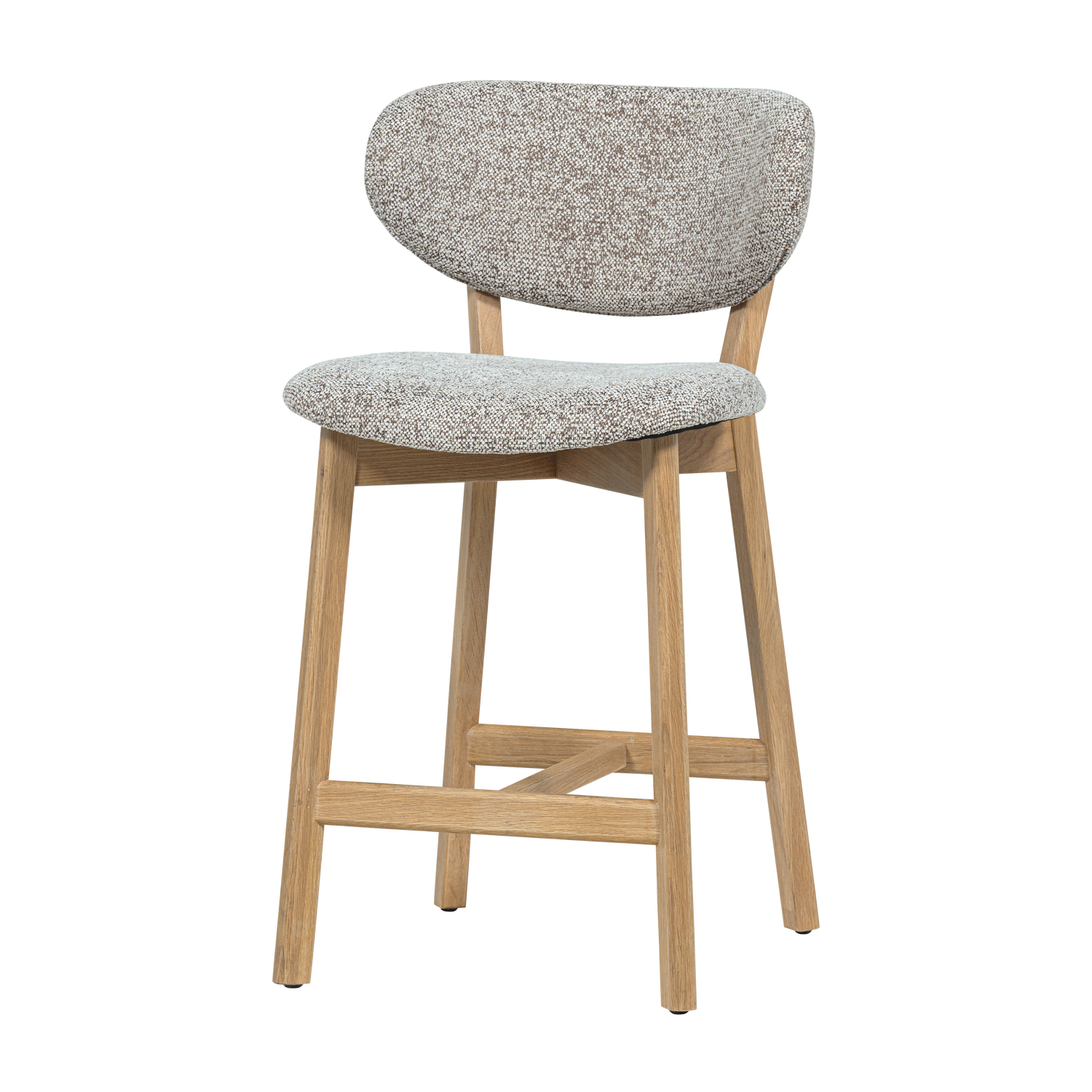 UDAR BAR STOOL NATURAL WITH WOODEN FRAME NATURAL [fsc]