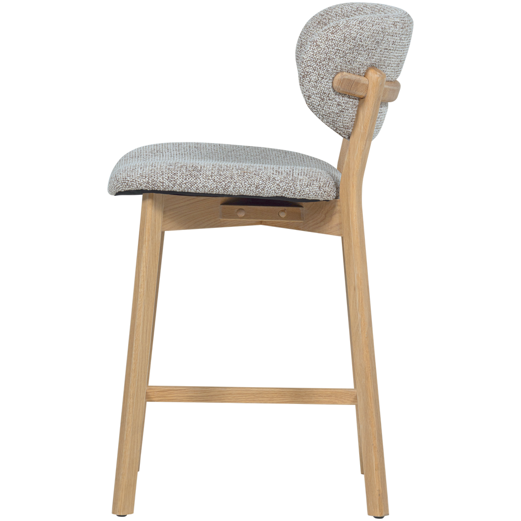 UDAR BAR STOOL NATURAL WITH WOODEN FRAME NATURAL [fsc]