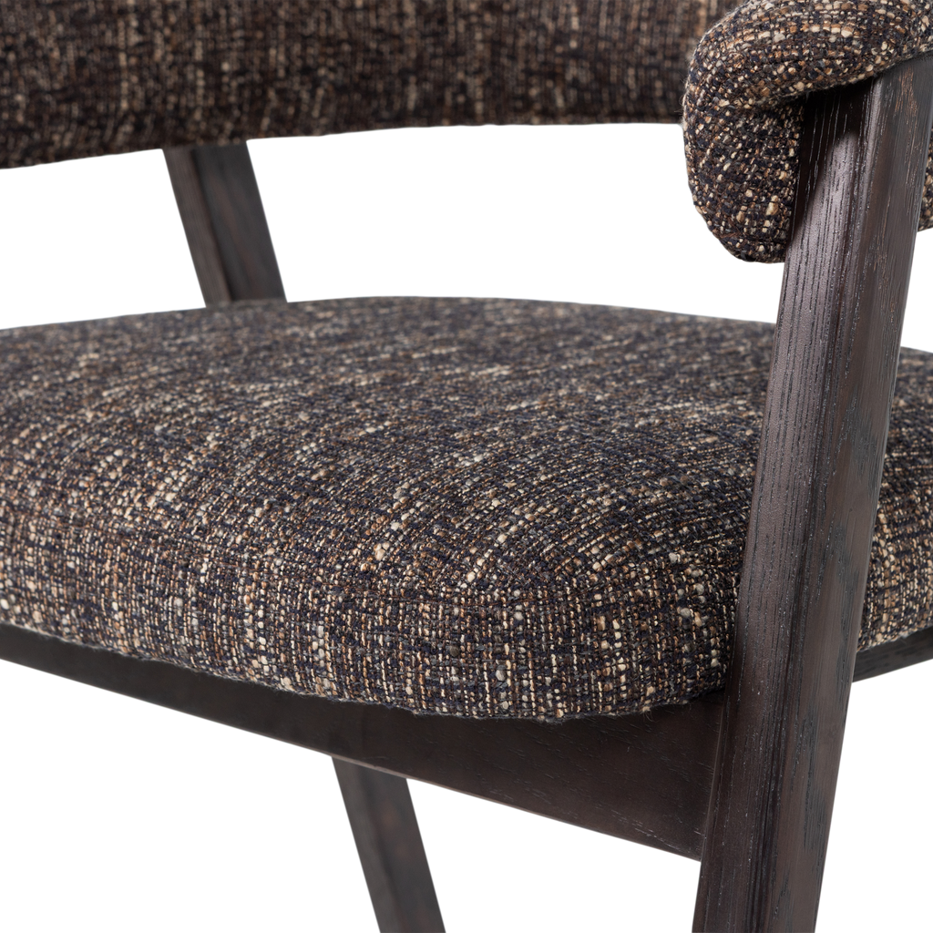 TUNAR DINING CHAIR WITH ARM WOOD DARK BROWN [fsc]