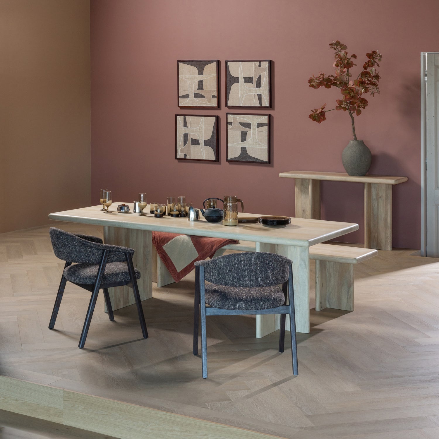 ATO DINING TABLE 220X90 CM MANGO WOOD NATURAL