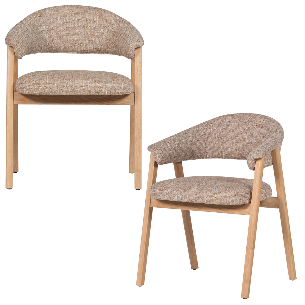 TUNAR DINING CHAIR WITH ARM WOOD NATURAL [fsc]