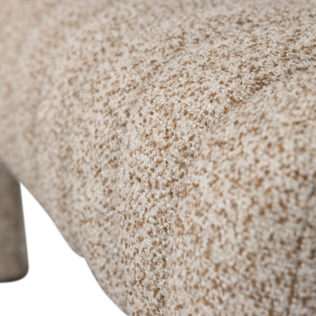 FREX UPHOLSTERED BENCH BOUCLE BROWN [fsc]