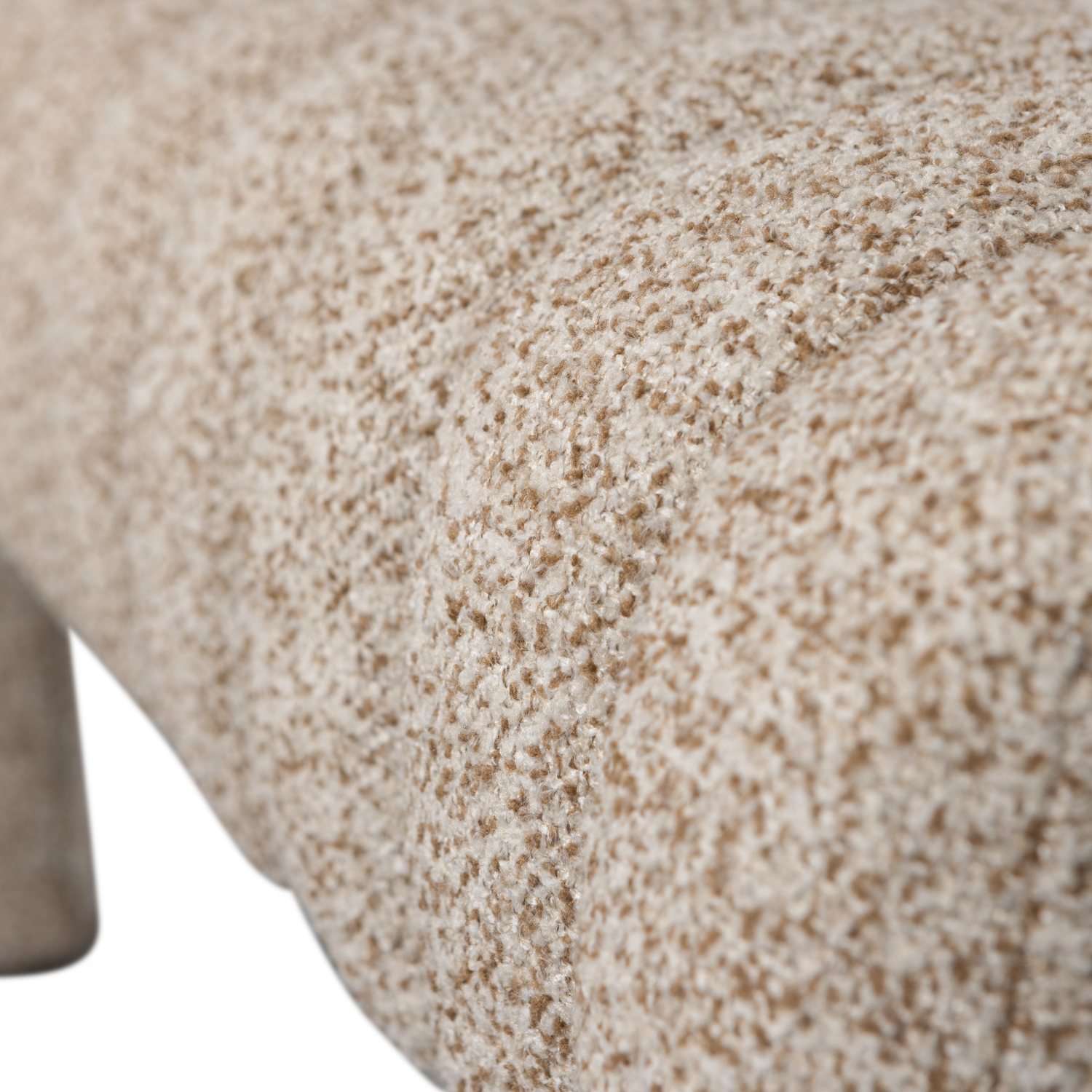 FREX UPHOLSTERED BENCH BOUCLE BROWN [fsc]
