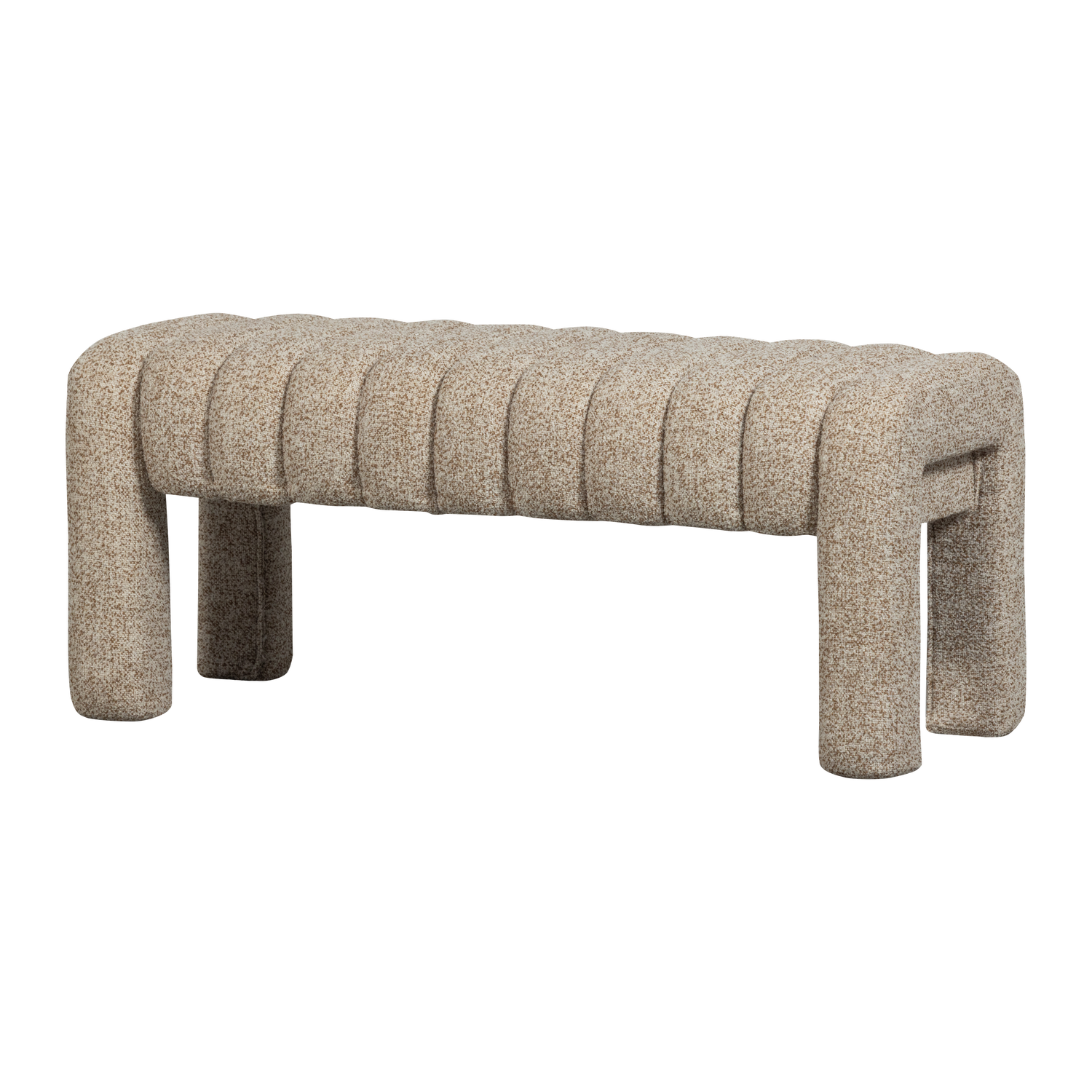FREX UPHOLSTERED BENCH BOUCLE BROWN [fsc]