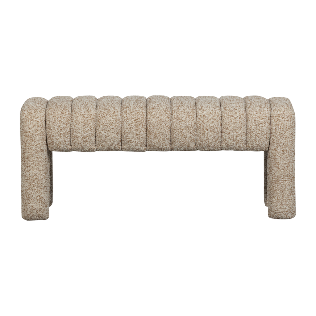 FREX UPHOLSTERED BENCH BOUCLE BROWN [fsc]