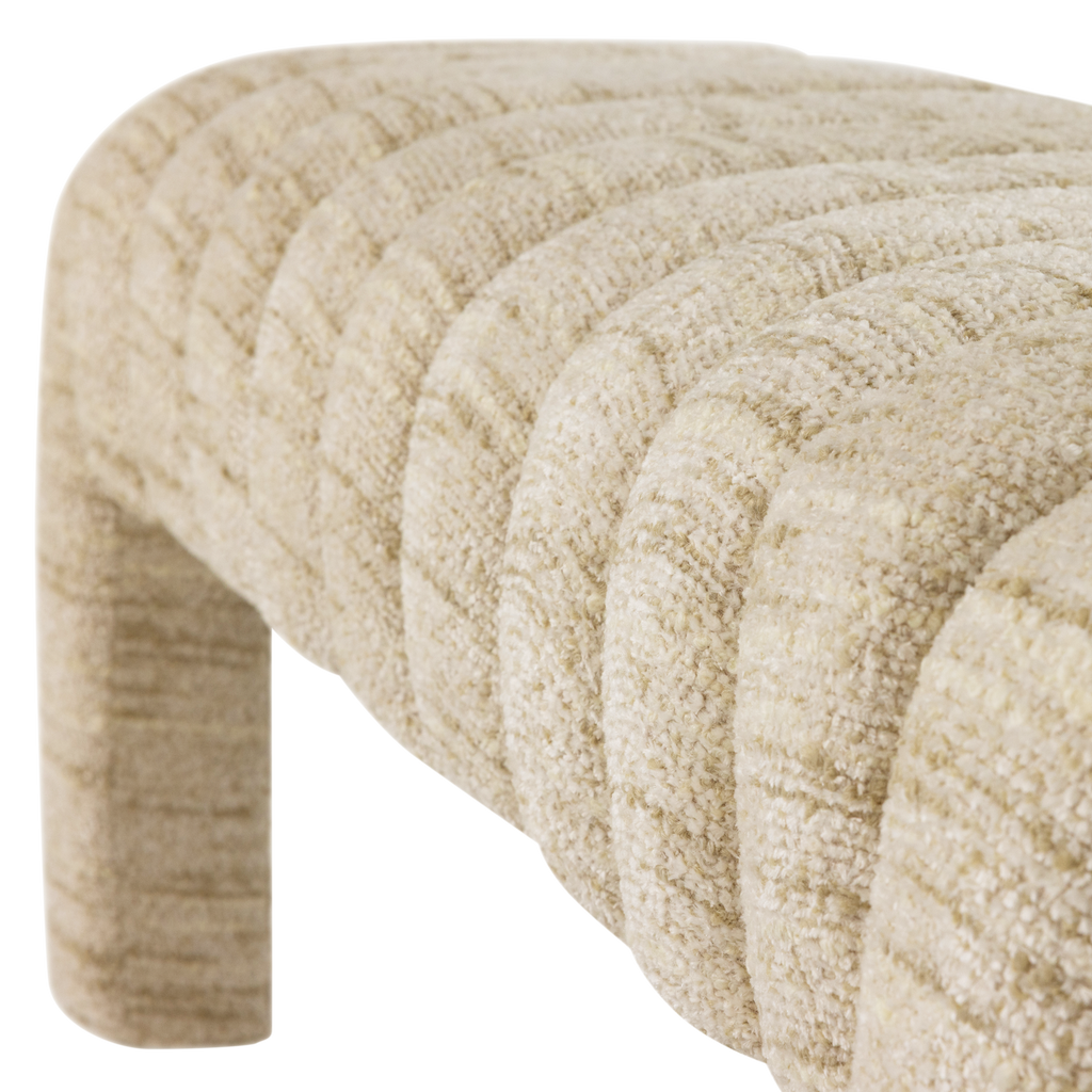 FREX UPHOLSTERED BENCH BOUCLE NATURAL [fsc]