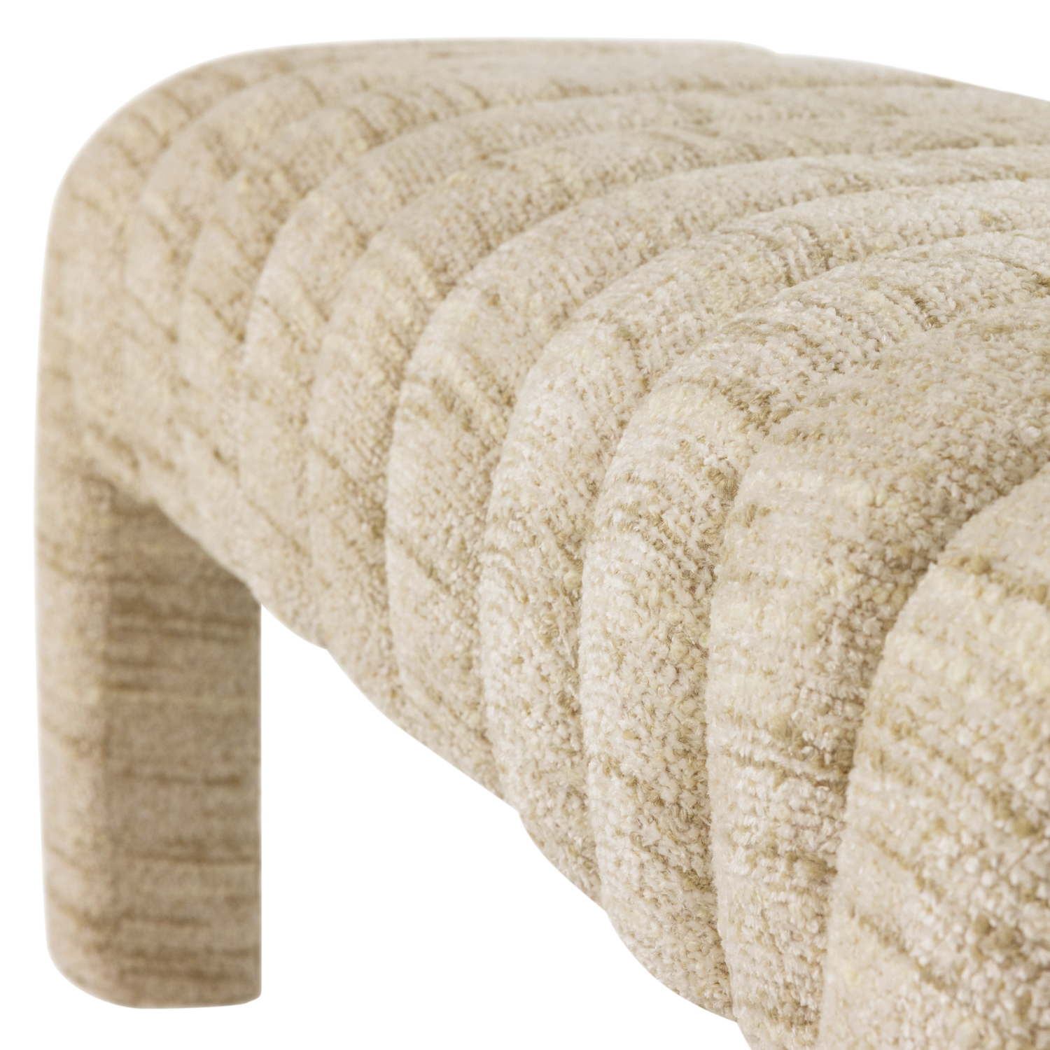 FREX UPHOLSTERED BENCH BOUCLE NATURAL [fsc]