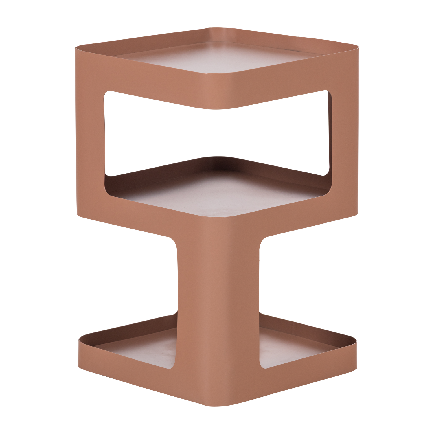RIV SIDE TABLE/NIGHT STAND METAL SALMON PINK