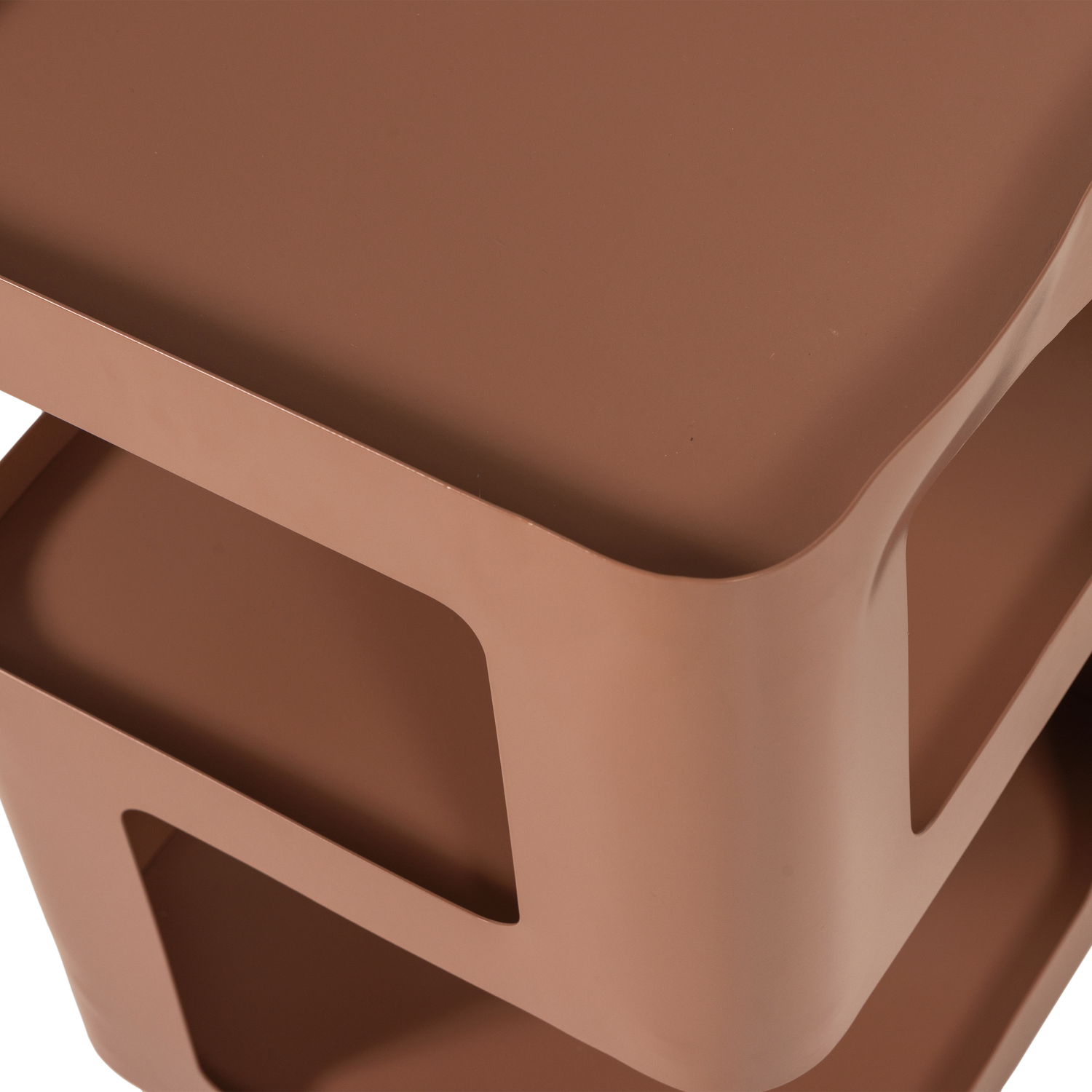 RIV SIDE TABLE/NIGHT STAND METAL SALMON PINK