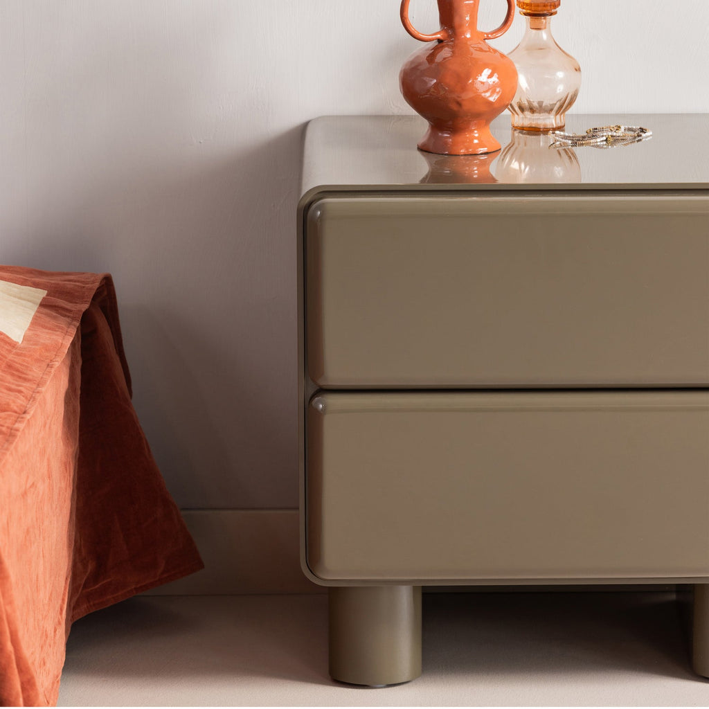 LUSTRA DRESSER/NIGHT STAND WOOD GLOSS GREEN [fsc]
