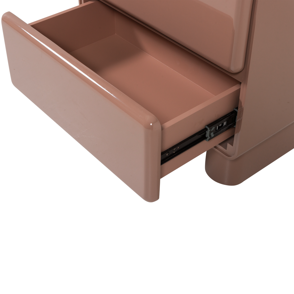 LUSTRA DRESSER/NIGHT STAND WOOD GLOSS OLD PINK [fsc]