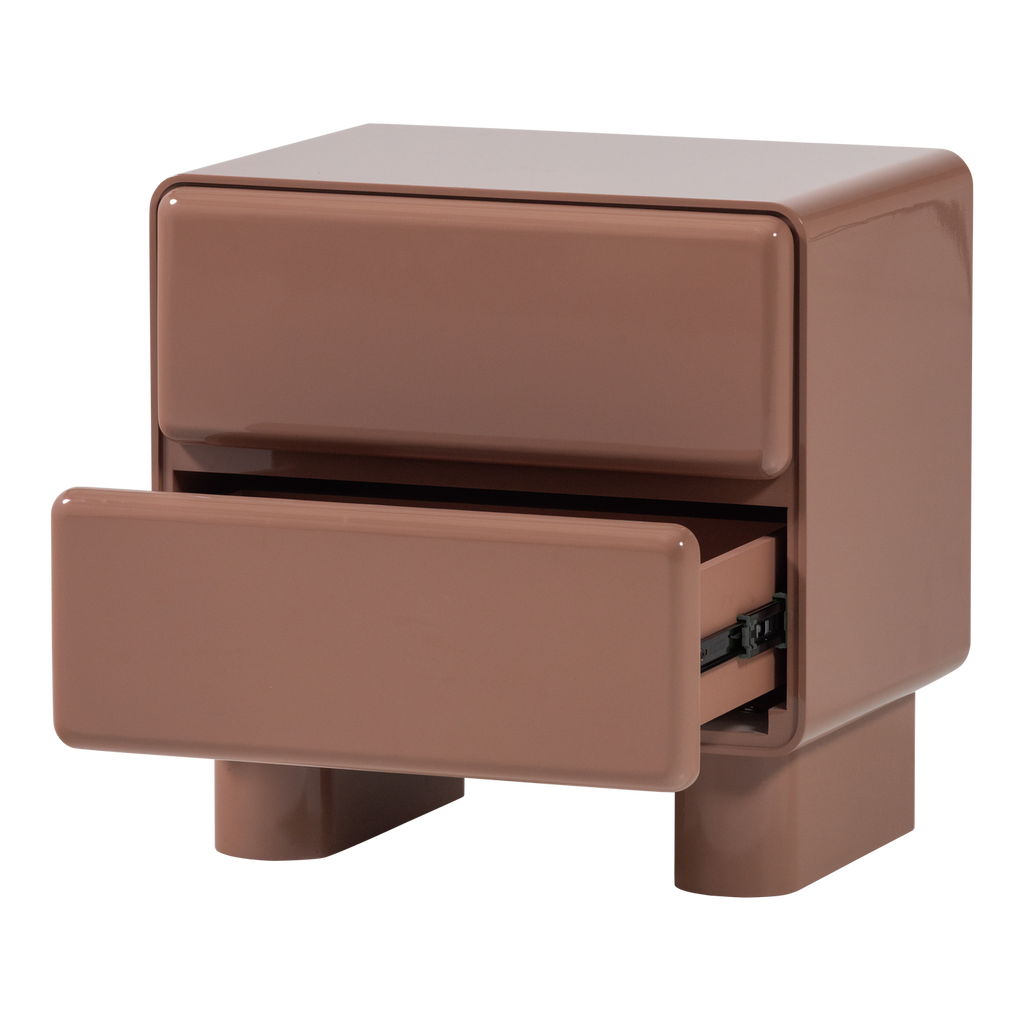 LUSTRA DRESSER/NIGHT STAND WOOD GLOSS OLD PINK [fsc]