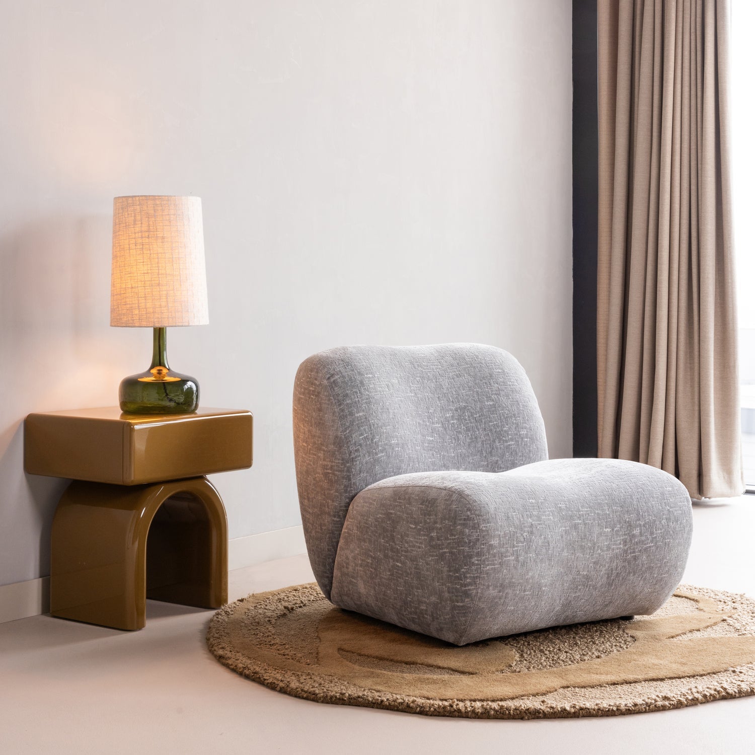 NOMU ARMCHAIR CRAQUELE VELVET LIGHT BLUE [fsc]