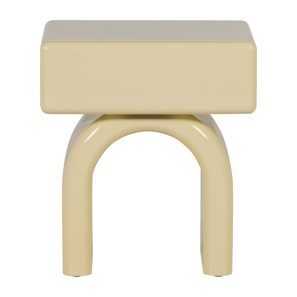 ZOREL DRESSER/NIGHT STAND WOOD HIGH GLOSS SOFT YELLOW [fsc]
