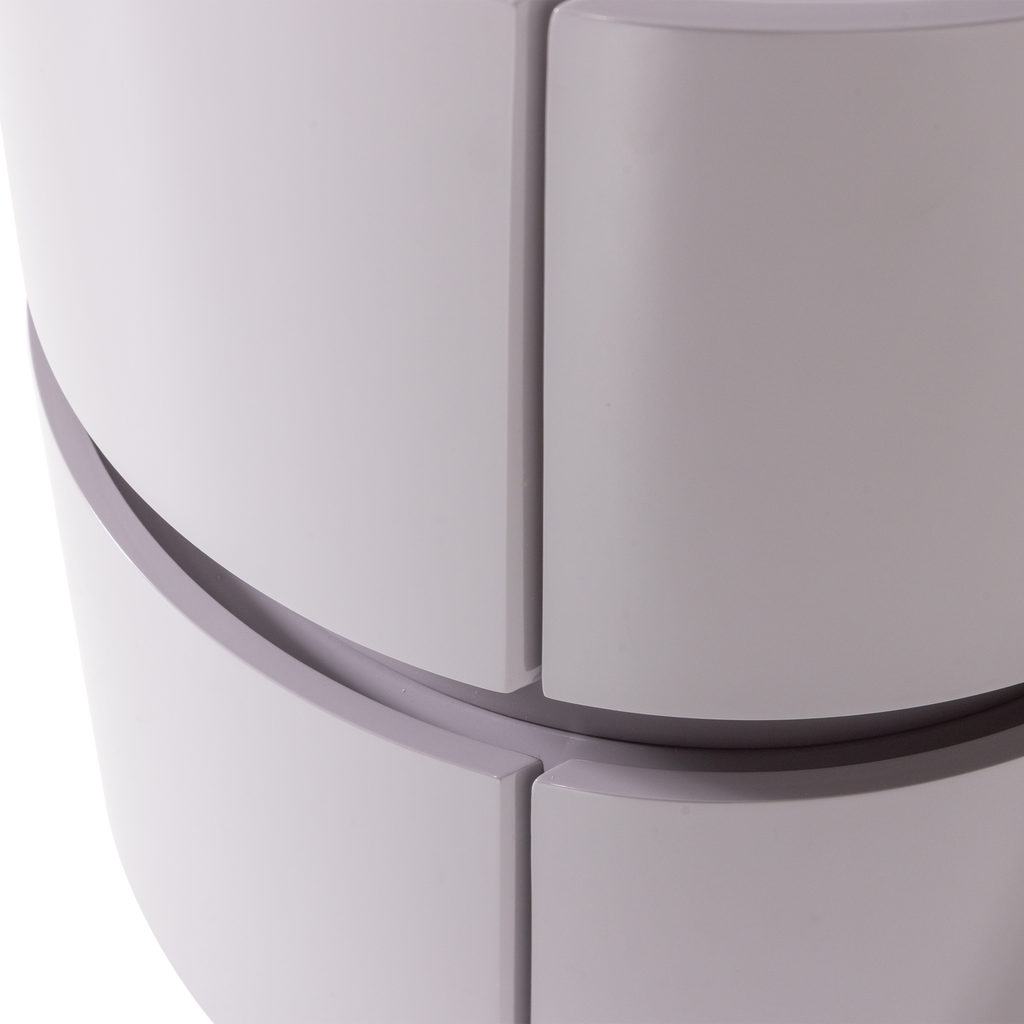 LUNEX DRESSER/NIGHT STAND WOOD GLOSS LIGHT GREY [fsc]