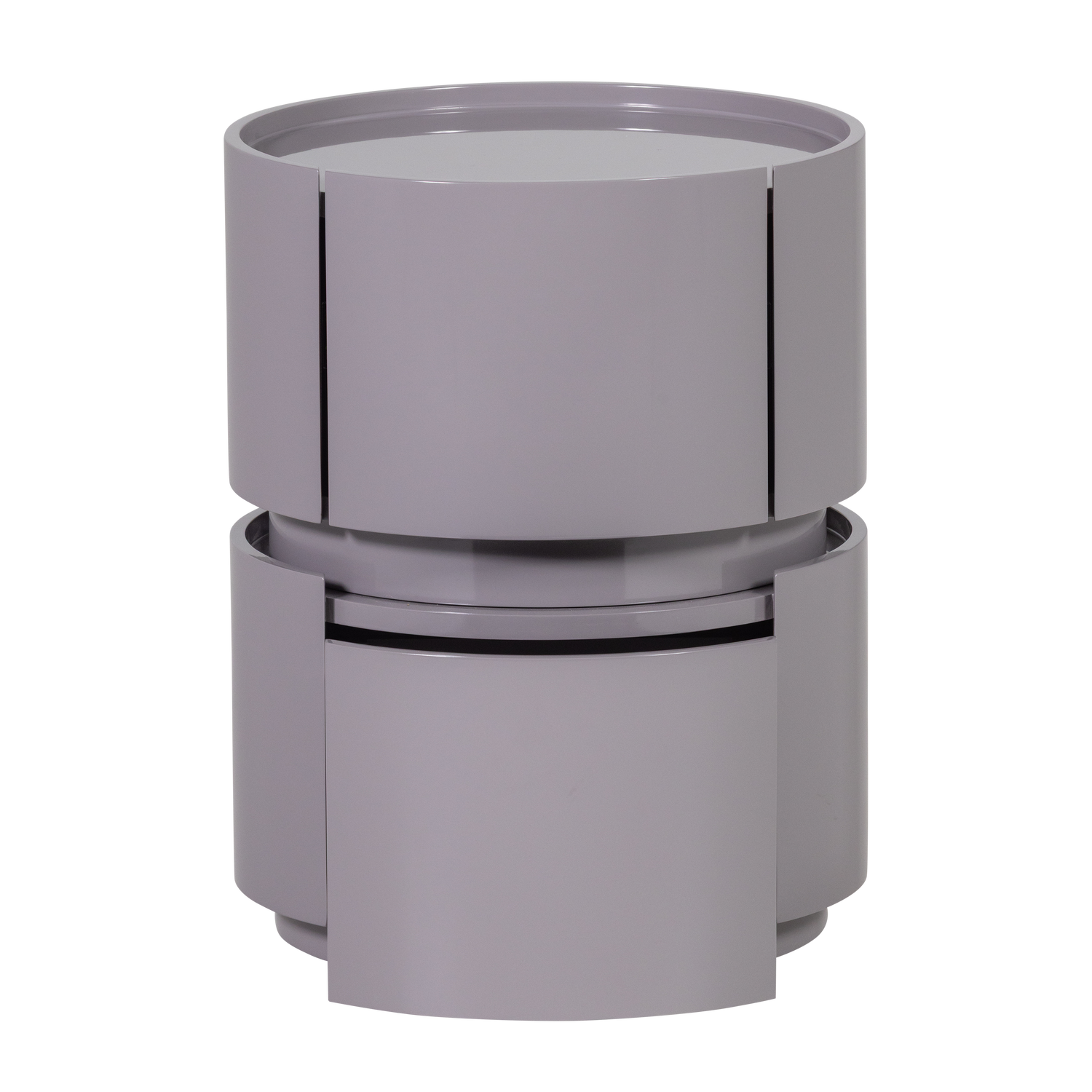 LUNEX DRESSER/NIGHT STAND WOOD GLOSS LIGHT GREY [fsc]