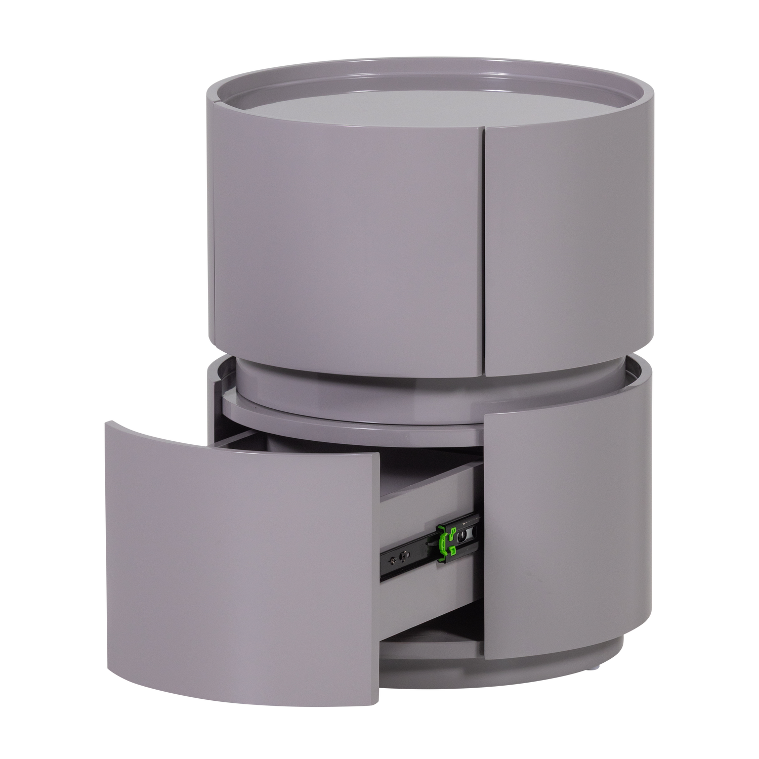 LUNEX DRESSER/NIGHT STAND WOOD GLOSS LIGHT GREY [fsc]
