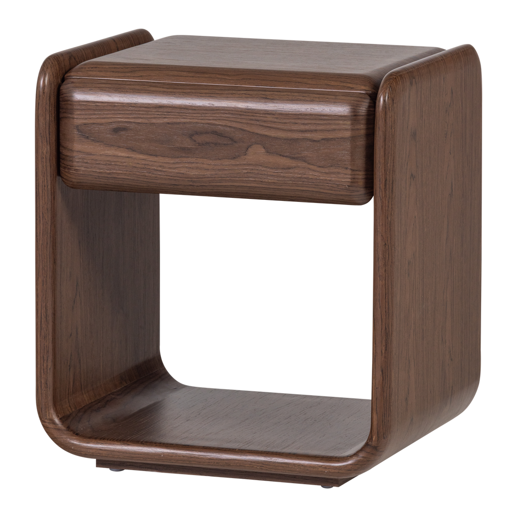 ELURA DRESSER/NIGHT STAND 1 DRAWER WOOD VENEER BROWN