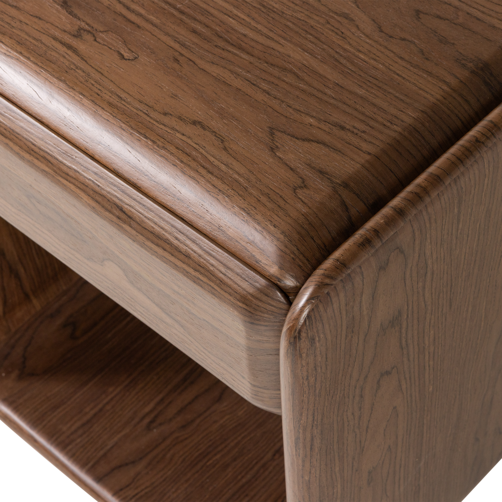 ELURA DRESSER/NIGHT STAND 1 DRAWER WOOD VENEER BROWN